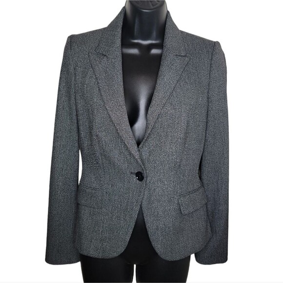 Express Nwot notch collar gray blazer suit Jacket Size 4 - Picture 1 of 8